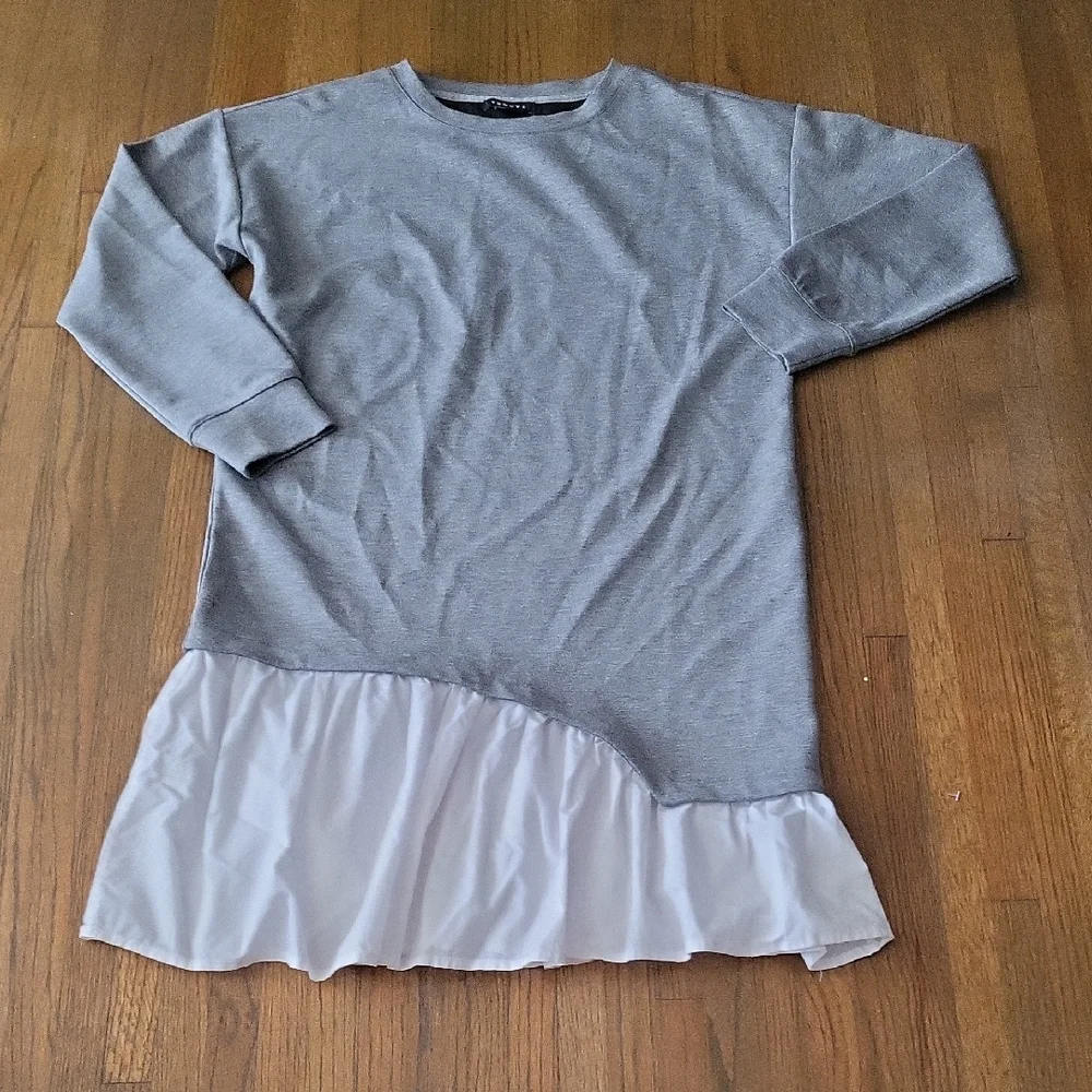 Trouvé Gray Long Sleeve Dress - Picture 1 of 4